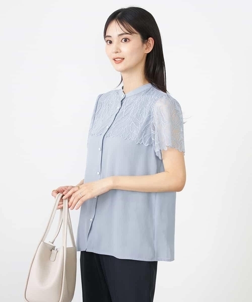 「a.v.v」 半袖ブラウス 34 ラベンダー レディース_画像8