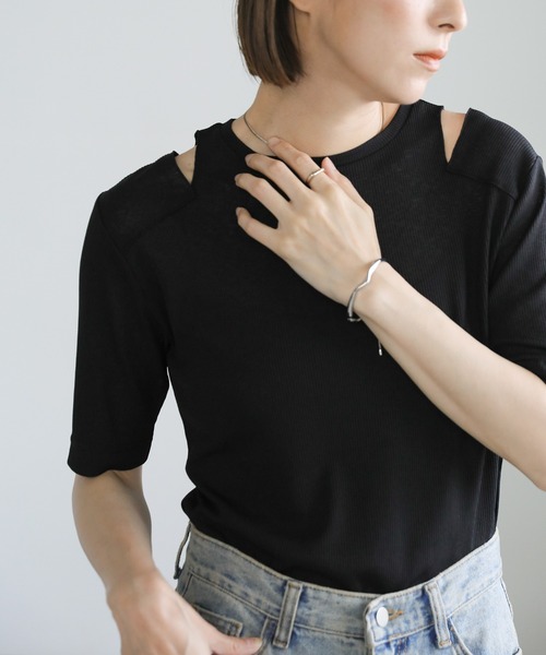 select MOCA（セレクトモカ） 半袖カットソー FREE ブラック