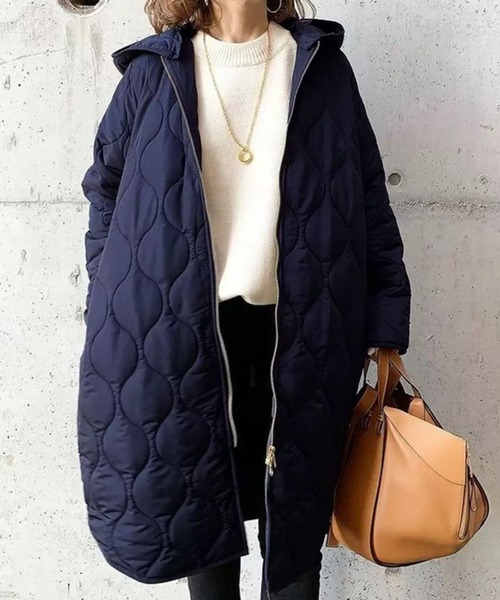 CADBURY（キャドバリー） コート アウター フーディロングキルティング