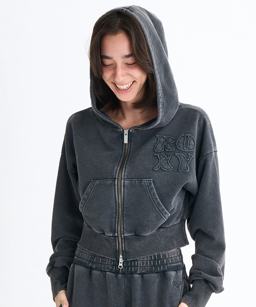 ROXY（ロキシー） パーカー YOLO ZIP /ロキシー空港コーデクロップド丈