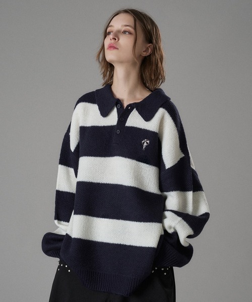 ONCILY（オンシェリー） セーター ニット ASSORT VOLUME KNIT POLO