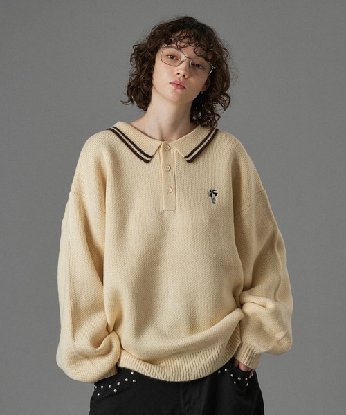 ONCILY（オンシェリー） セーター ニット ASSORT VOLUME KNIT POLO