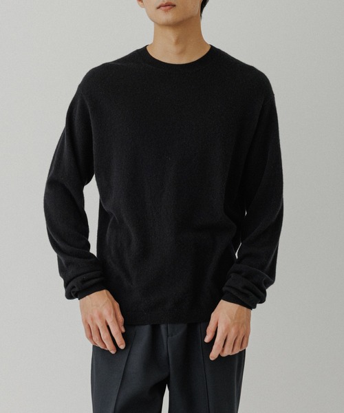SALON adam et rope' カシミヤクルーネックニット定価5.3万円 ADAM ET ROPE'（アダムエロペ） セーター ニット 12GG カシミヤ クルー