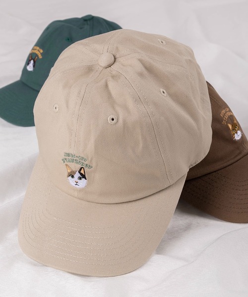 キャップ 帽子 「79」「神保町にゃんこ堂」ワンポイントロゴ ネコ刺繍