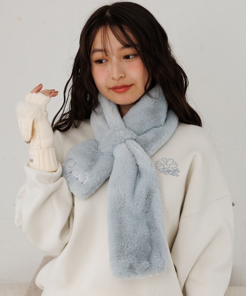 repipi armario（レピピアルマリオ） マフラー サシコミファーマフラー