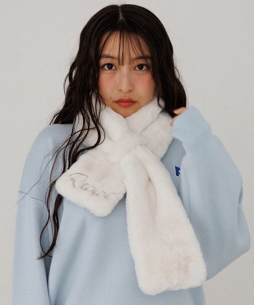 repipi armario（レピピアルマリオ） マフラー サシコミファーマフラー