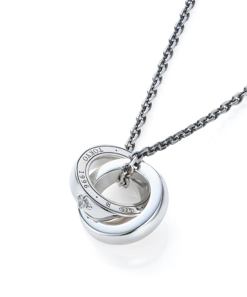 ネックレス “for Gift”ロゴプレーンダブルリングネックレス/シルバー925「LION HEART / ライオンハート」 メンズ レディースの画像