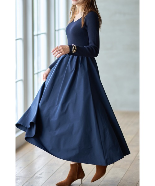 「&. NOSTALGIA」 ドッキングワンピース S ライトベージュ レディース_画像2