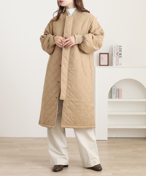 OMNES（オムネス） コート アウター 裏ファーキルティング袖ボリューム