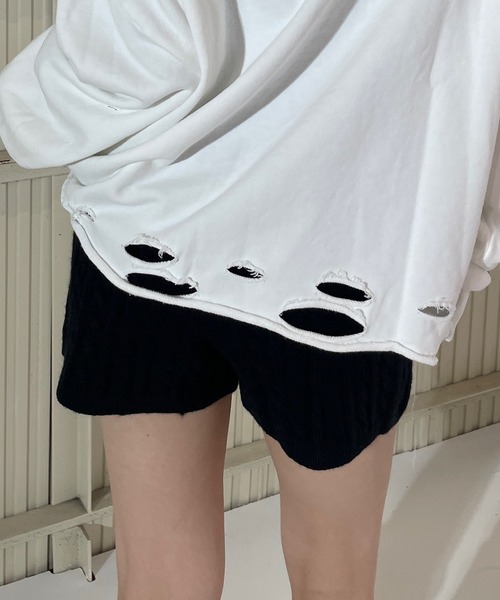 Roger&Raw（ロジャーアンドロウ） パンツ ケーブル編みニットショート