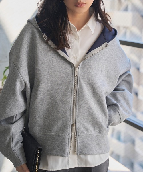 KOBE LETTUCE（神戸レタス） パーカー バイカラーボリューミーパーカー