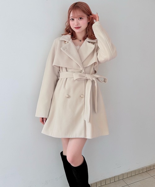 NOMAE（ノーマエ） コート アウター ビットスタンドカラーミドルコート