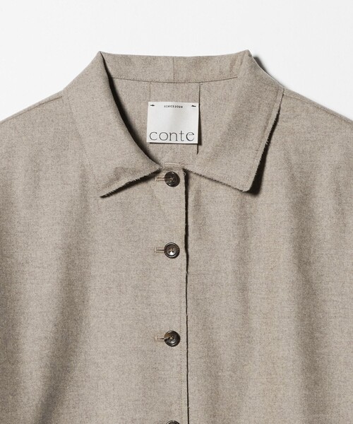 conte 【新品未使用】オールインワン ブラック セール】＜conte＞フロントジップ Vネック オールインワン（つなぎ