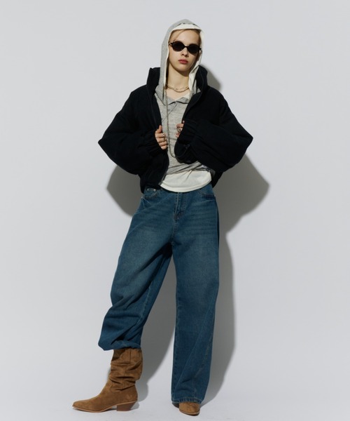 HANNE ブルゾン アウター ショートパディングブルゾン レディース