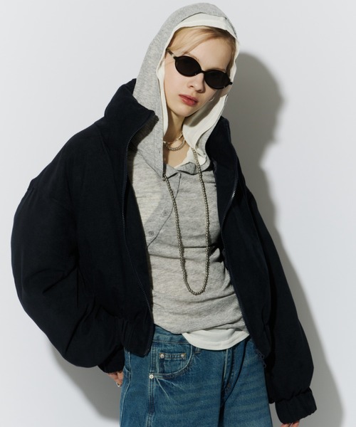 HANNE ブルゾン アウター ショートパディングブルゾン レディース