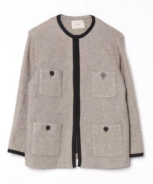 IENA（イエナ） ノーカラージャケット 36 ベージュ レディース  