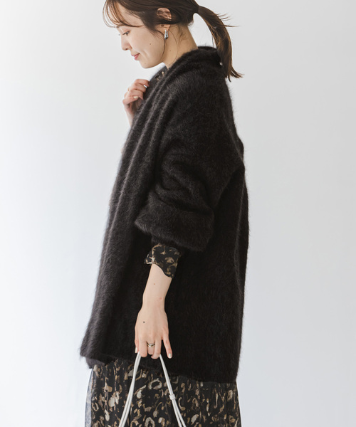 NOBLE（ノーブル） ニットカーディガン FREE ブラック レディース  