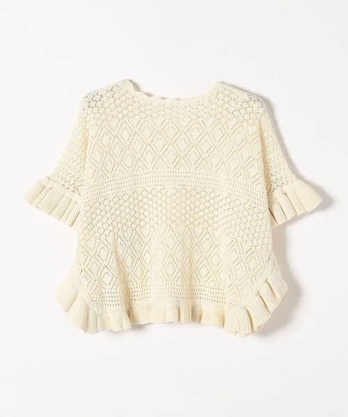 「SHIPS any」 半袖ニット ONE SIZE オフホワイト レディース_画像5