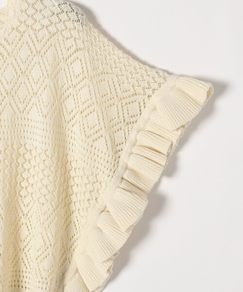 「SHIPS any」 半袖ニット ONE SIZE オフホワイト レディース_画像6