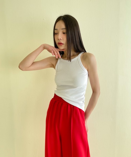 「Didot.showroom」 イージーパンツ S レッド レディース_画像6