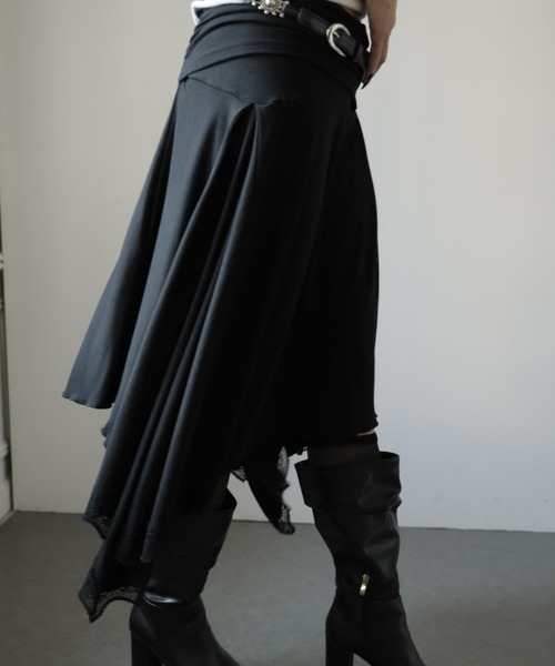 ULYSSES スカート 裾レースアシンメトリースカート : ZOZOTOWN Yahoo