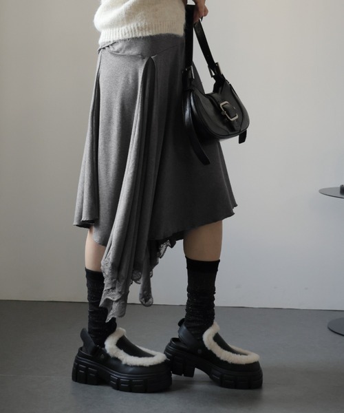 ULYSSES スカート 裾レースアシンメトリースカート : ZOZOTOWN Yahoo
