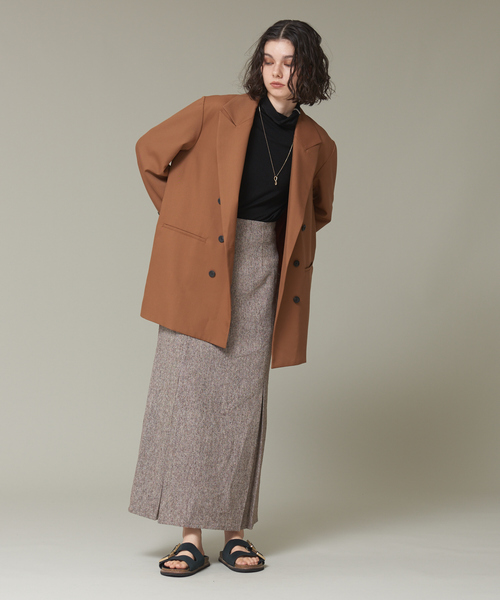 「NOMINE」 テーラードジャケット フリー キャメル レディース_画像2