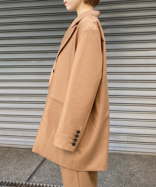「NOMINE」 テーラードジャケット フリー キャメル レディース_画像7