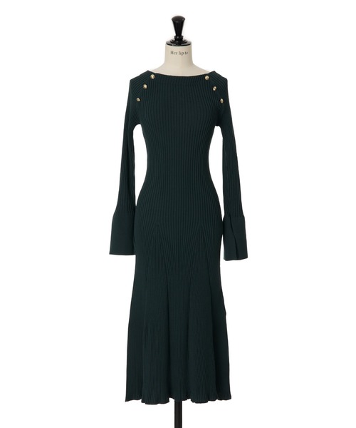 Her lip to ニットワンピース S グリーン レディース : ZOZOTOWN Yahoo