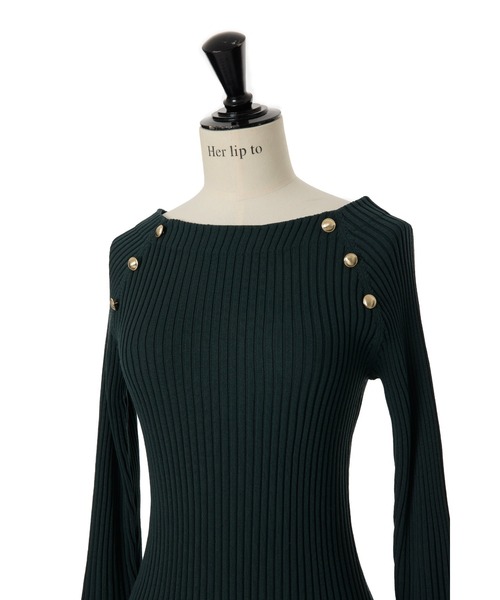 Her lip to ニットワンピース S グリーン レディース : ZOZOTOWN Yahoo