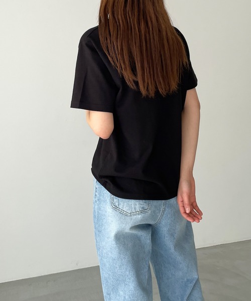 「CANAL JEAN」 「el mar」半袖Tシャツ ONE SIZE ブラック レディース_画像3