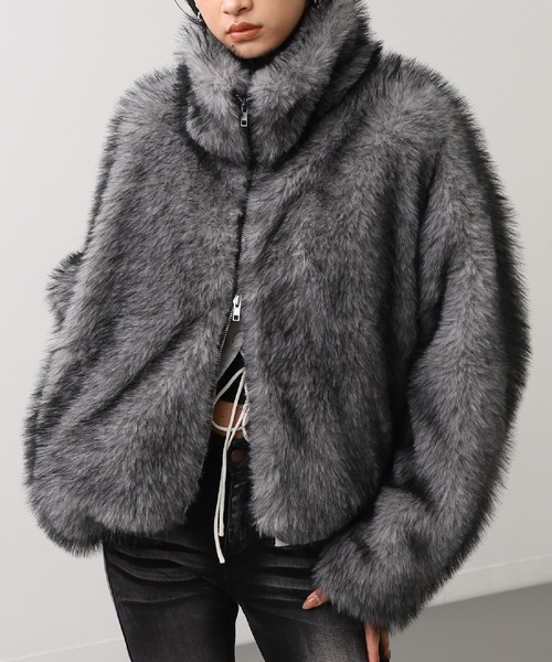 ANAP（アナップ） ブルゾン アウター ダブルジップ ミックスファー