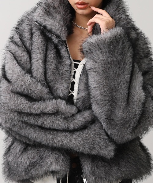 ANAP（アナップ） ブルゾン アウター ダブルジップ ミックスファー