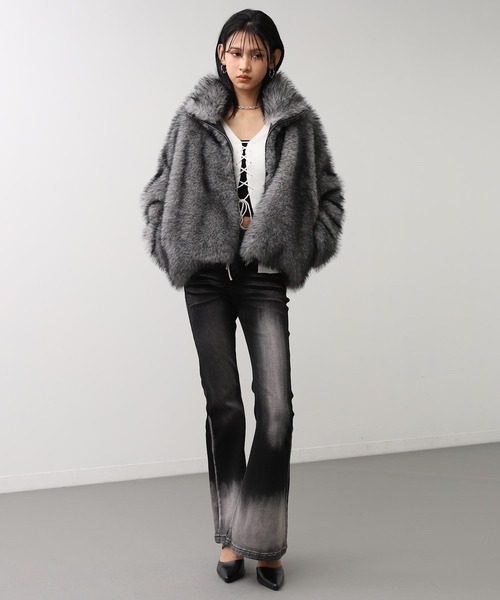 A'K-POPさん専用 ファーライクダブルジップブルゾン セール】ダブル ジップ ファー ブルゾン（ブルゾン）｜ANAP GiRL