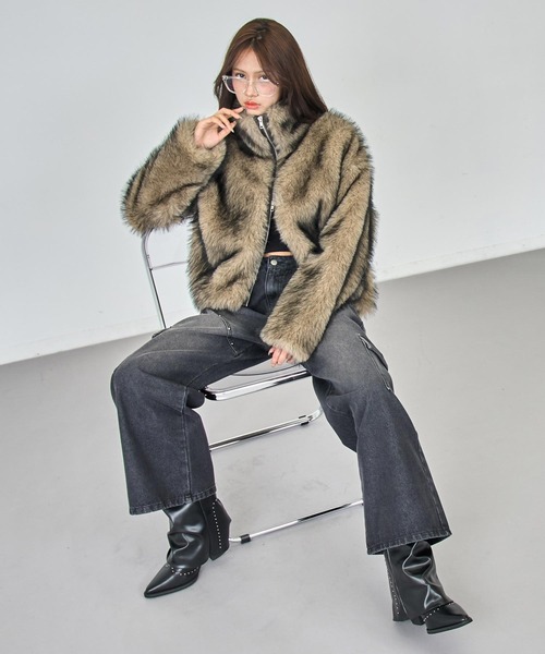 ANAP（アナップ） ブルゾン アウター ダブルジップ ミックスファー