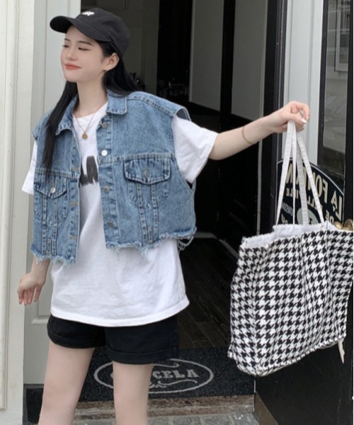 「MASHIRO」 ベスト FREE ブラック レディース_画像5