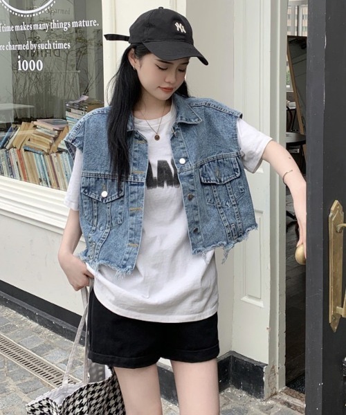 「MASHIRO」 ベスト FREE ブラック レディース_画像7