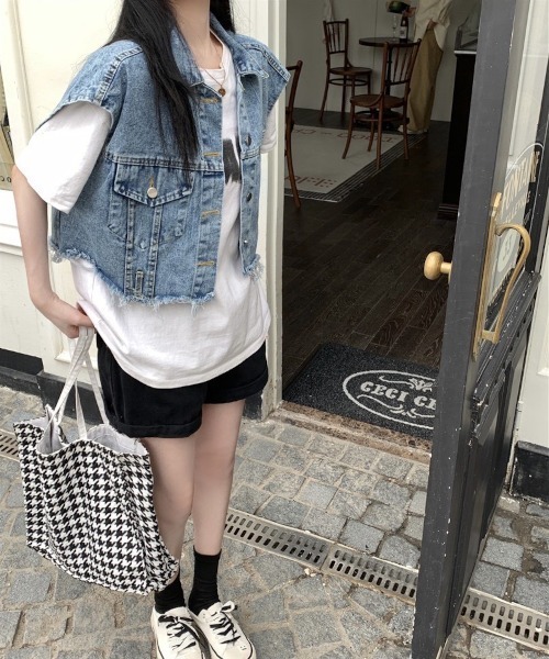 「MASHIRO」 ベスト FREE ブラック レディース_画像8