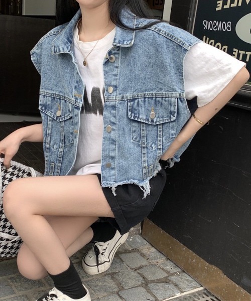 「MASHIRO」 ベスト FREE ブラック レディース_画像9