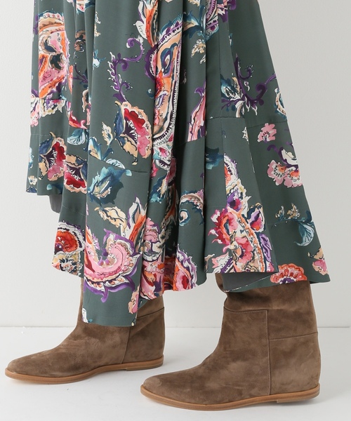 「IENA」 ロングスカート 36 チャコールグレー レディース_画像6