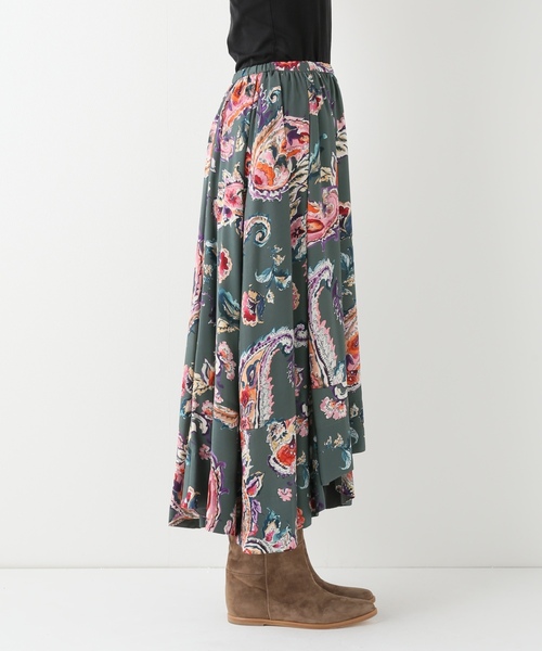 「IENA」 ロングスカート 36 チャコールグレー レディース_画像9