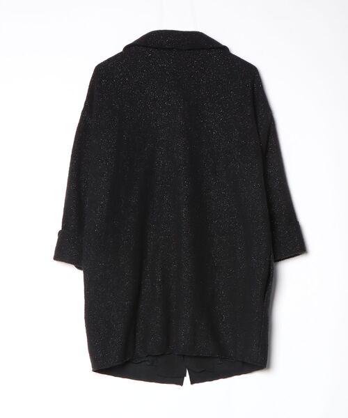 「LANVIN en Bleu」 ニットカーディガン 36 ブラック レディース_画像2