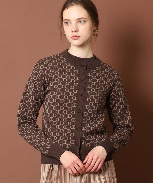 「DRESSTERIOR」 ニットカーディガン 38 ホワイト レディース_画像3