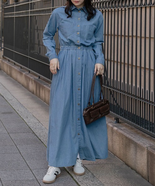 slattgir（スラットジール） ワンピース 高身長 デニムマキシ