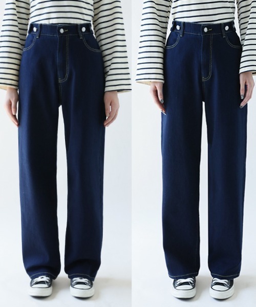 「COCOMOMO」 デニムパンツ S ダークブルー レディース_画像5