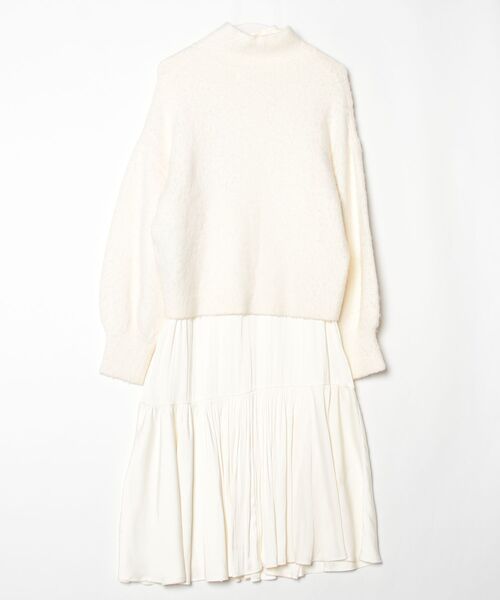 「LILY BROWN」 コンビワンピース ONE SIZE ベージュ レディース_画像2