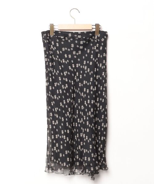 「PHILOSOPHY DI ALBERTA FERRETTI」 花柄フレアスカート 4 ブラック レディース_画像2