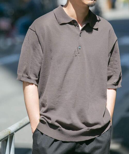 「URBAN RESEARCH ROSSO MEN」 半袖ポロシャツ MEDIUM カーキ メンズ_画像2