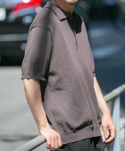 「URBAN RESEARCH ROSSO MEN」 半袖ポロシャツ MEDIUM カーキ メンズ_画像3