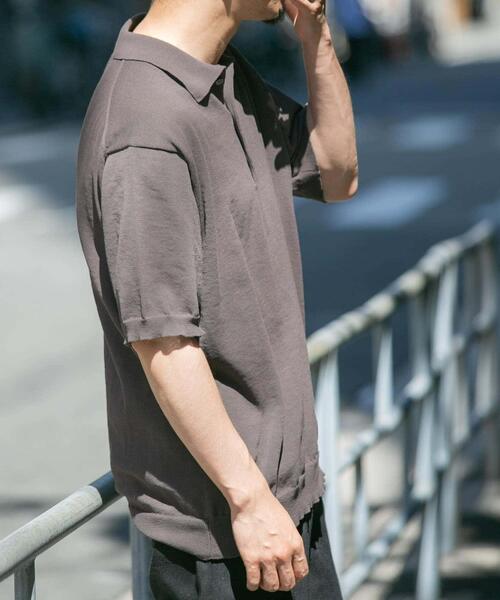 「URBAN RESEARCH ROSSO MEN」 半袖ポロシャツ MEDIUM カーキ メンズ_画像4